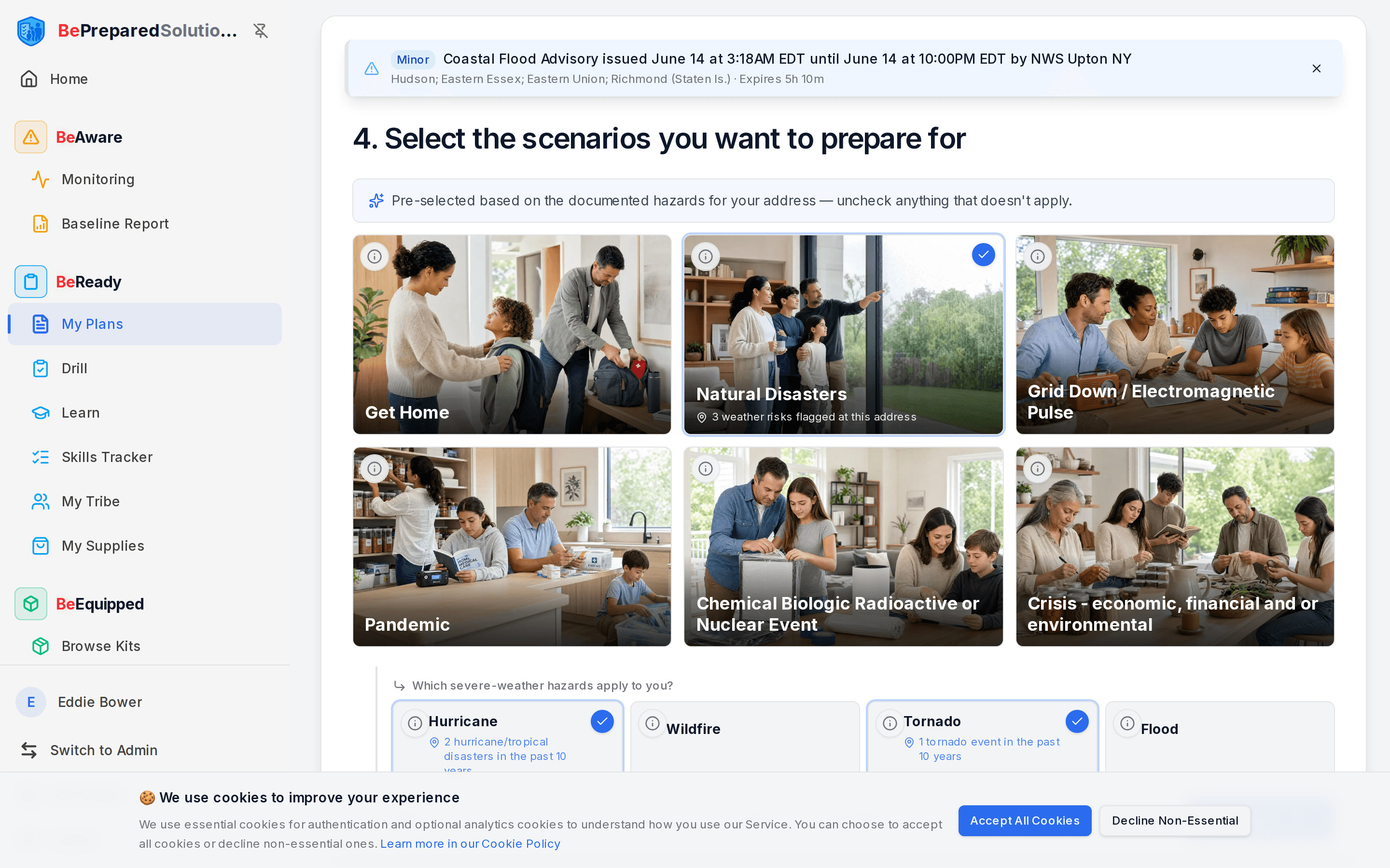 Step 4: choose your scenarios